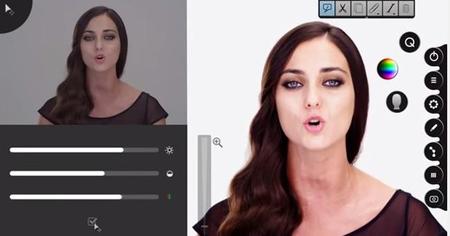 Curioso videoclip donde la cantante se va transformando gracias a un programa de retoque