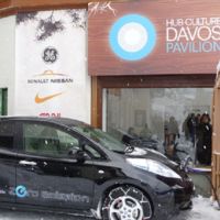 Nissan LEAF invitó el chocolate caliente en la Cumbre de Davos 2016