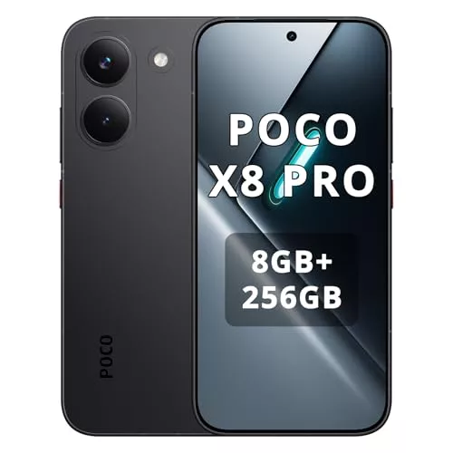XIAOMI Poco X8 Pro Smartphone 8 GB + 256 GB, procesador Dimensity 8500-Ultra, batería de 6500 mAh, pantalla AMOLED ultra brillante, cámara principal Sony IMX882 de 50 MP con OIS, color negro