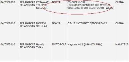 Nokia E5-00, primeros datos de un nuevo Serie E