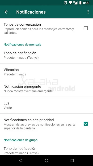 Notificaciones Chat