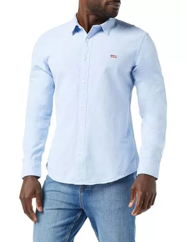 Levi's Long-Sleeve Battery Housemark Slim Camisa, Allure, M Hombre