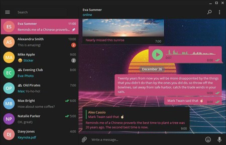 Telegram renueva su aplicación de escritorio con nuevo diseño, temas personalizados y más