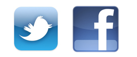 Facebook y Twitter.