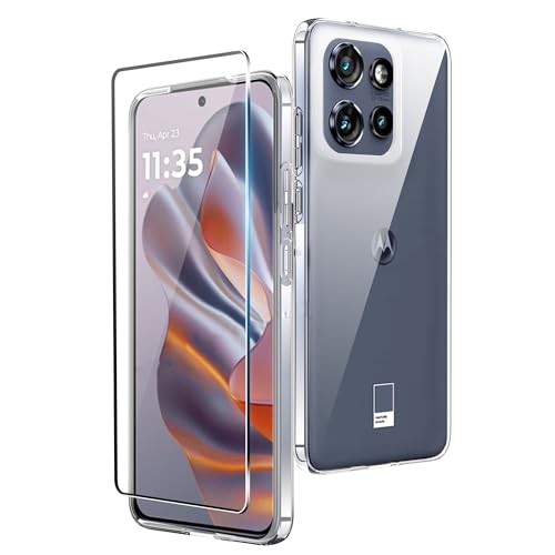 CAUHENYEE Funda para Motorola Edge 50 Neo con 1 Protector de Pantalla de Vidrio Templado