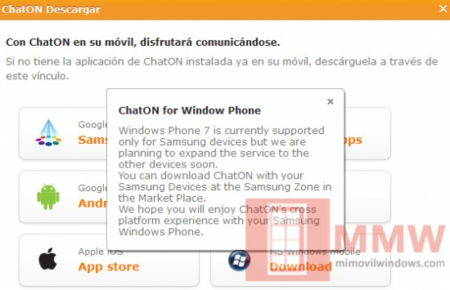 Samsung ChatON camino de otros fabricantes Windows Phone