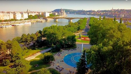 La Isla Margarita de Budapest a vista de pájaro (vídeo)