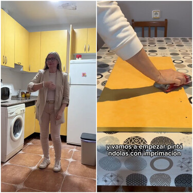 Era una cocina amarillo chillón con electrodomésticos en blanco, pero esta reforma sin obras la ha convertido en pura decoración