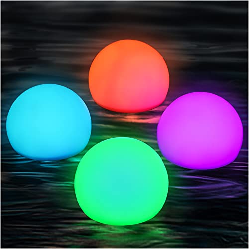 JONRRYIN Luces Flotantes, 4 piezas Iluminación Piscina