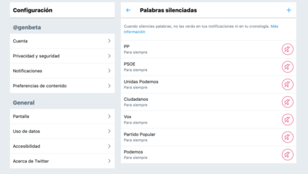 Silenciar Palabras