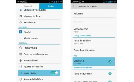 Inicio rápido y Modo DTS - Orange Yumo