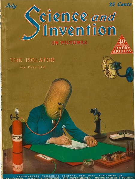 Theisolator 2 Hugogernsback Ciencia Invento Retro Vintage Trabajo 608