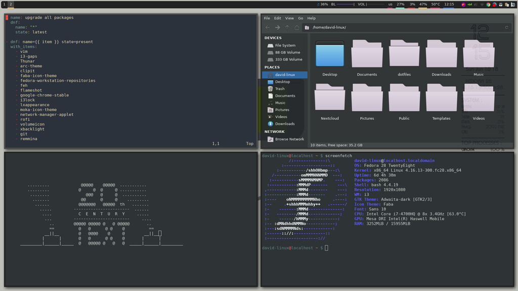 Fedora i3 un nuevo sabor de la distro Linux con gestor de ventanas