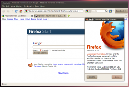 Ubuntu 10.10 ya acepta Firefox 4