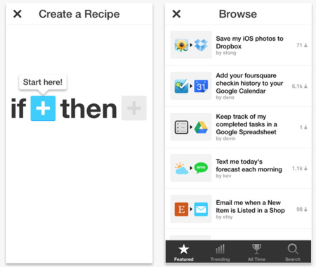 Las acciones automáticas de IFTTT llegan a iOS