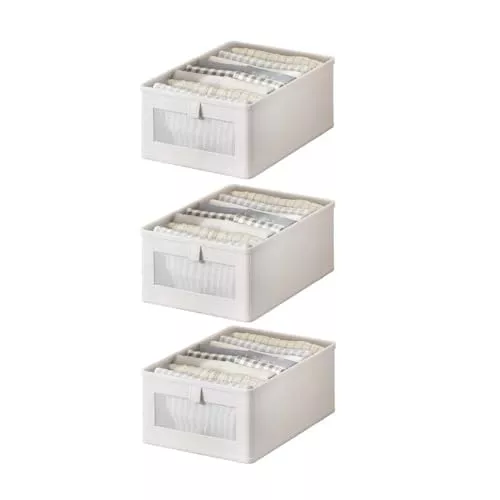 Organizador armario para ropa, de tela, 3 Piezas Cajas de Almacenamiento Plegable