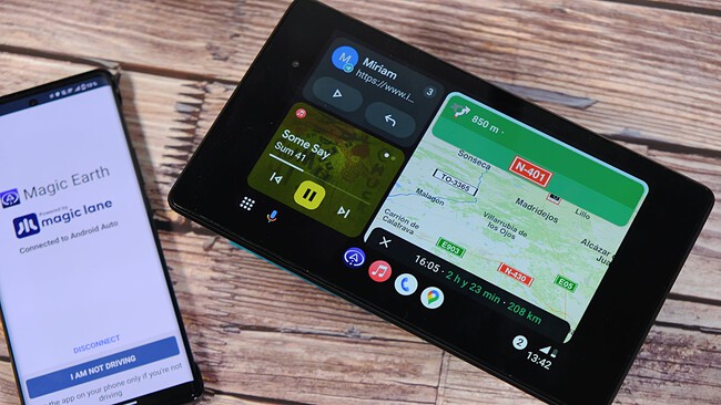 magic earth android auto