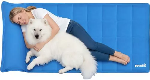 pecute Alfombrilla de refrigeración para perros con almohada XXXL
