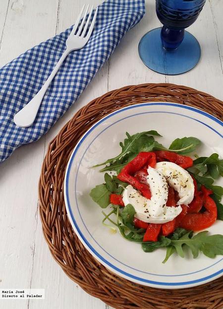 Ensalada italiana de pimientos asados. Receta