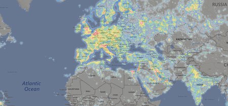 Busca las zonas con la menor contaminación lumínica gracias a este mapa interactivo