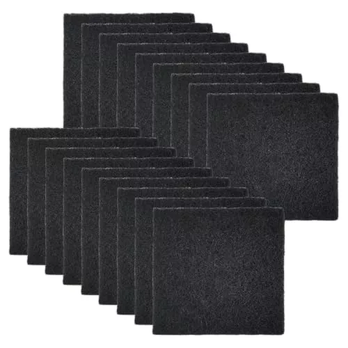 Muwirru 18pcs Filtro Carbon Activo Filtro de Basura 95×95×5mm