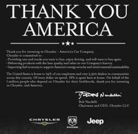 Chrysler comienza gastando el dinero del Gobierno de EEUU en un anuncio