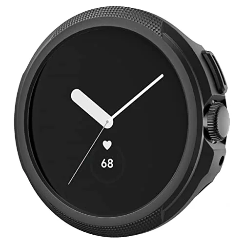 Spigen Funda Liquid Air Compatible con Google Pixel Watch 3 41mm (2024) / Google Pixel Watch 2 (2023) / Google Pixel Watch (2022) - Negro Mate