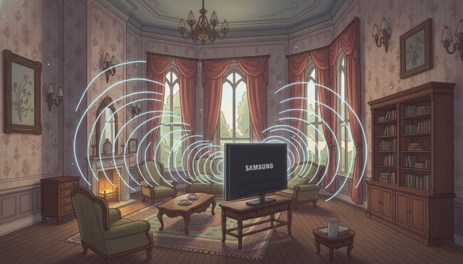 tele Samsung en casa antigua