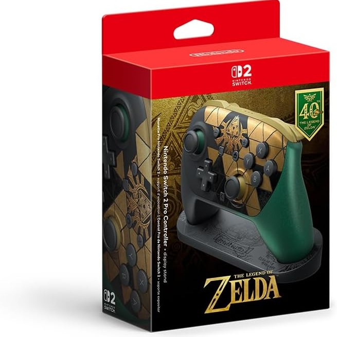 Nintendo Switch™ 2 Pro Controller + display stand – The Legend of Zelda™ – 40th Anniversary Edition