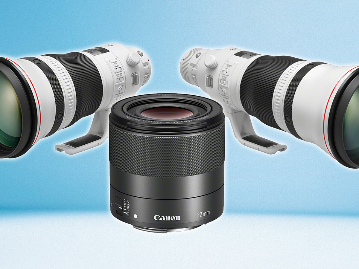 Canon EF 400 mm f2,8L EF 600 mm f4L EF-M 32 mm f1,4