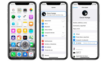 iCloudスペースを家族と共有する