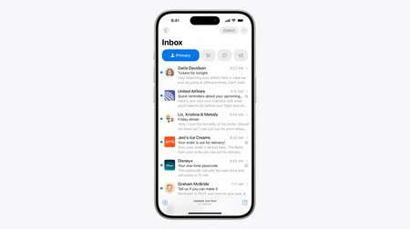 Mail tiene una nueva interfaz en iOS 18 que facilita la gestión de los emails