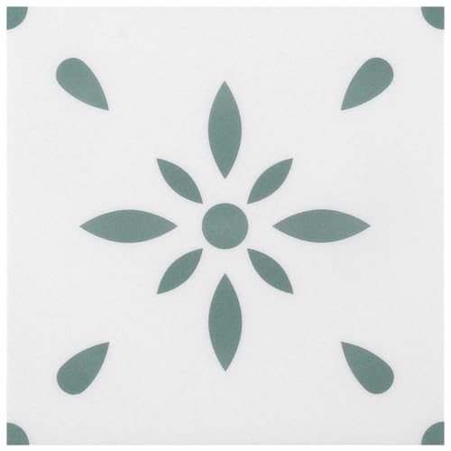 Suelo de vinilo, 20 x 20 cm, 10 unidades, paneles de cocina, impermeables, extraíbles, adhesivos decorativos para azulejos (verde)
