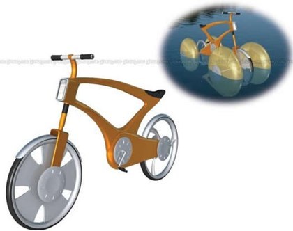 Una bicicleta anfibia
