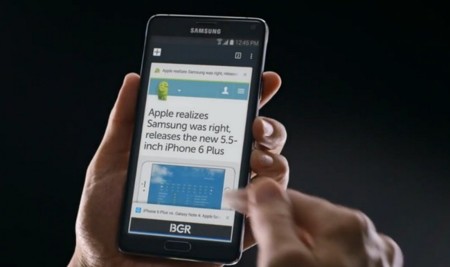 Samsung vuelve a meterse con Apple en un nuevo vídeo promocional del Galaxy Note 4