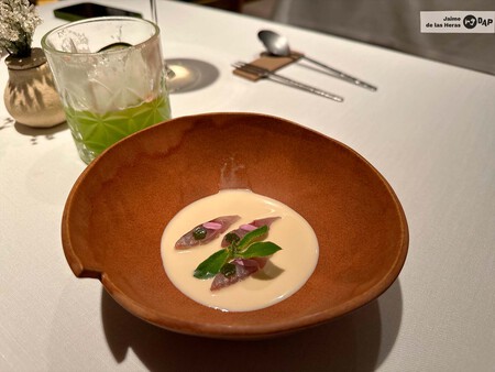 Jurel Con Ajoblanco Y Codium Un Platazo Con El Punto Del Pescado Y Con Un Ajoblanco Magnifico