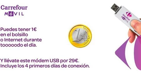 Carrefour nos ofrece internet móvil por 1 euro al día