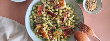 Esta ensalada de garbanzos con queso y anchoas se puede convertir en tu favorita del verano