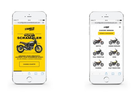 Ducati Scrambler Config Mobile