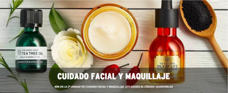The Body Shop: 40% en la segunda unidad en facial y maquillaje