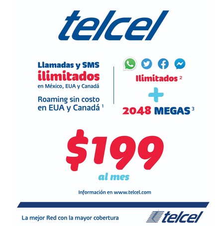 Telcel 199 Plan Mexico Detalles