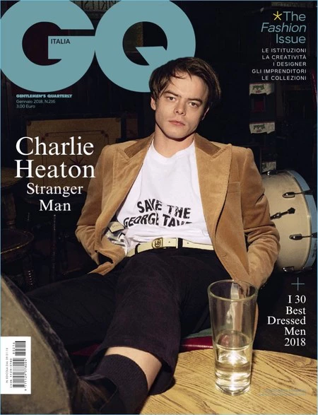 Los chicos de Stranger Things siguen de moda: Charlie Heaton en la portada de GQ Italia