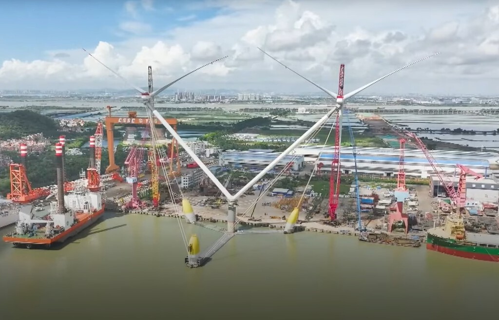 China acaba de construir la mayor plataforma eólica flotante del mundo. Puede abastecer a 30.000 hogares con energía limpia 