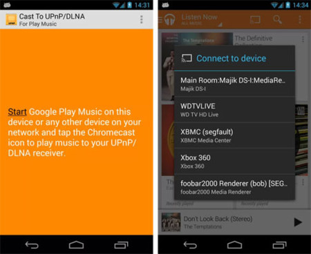 Cast To UPnP/DLNA for GMusic