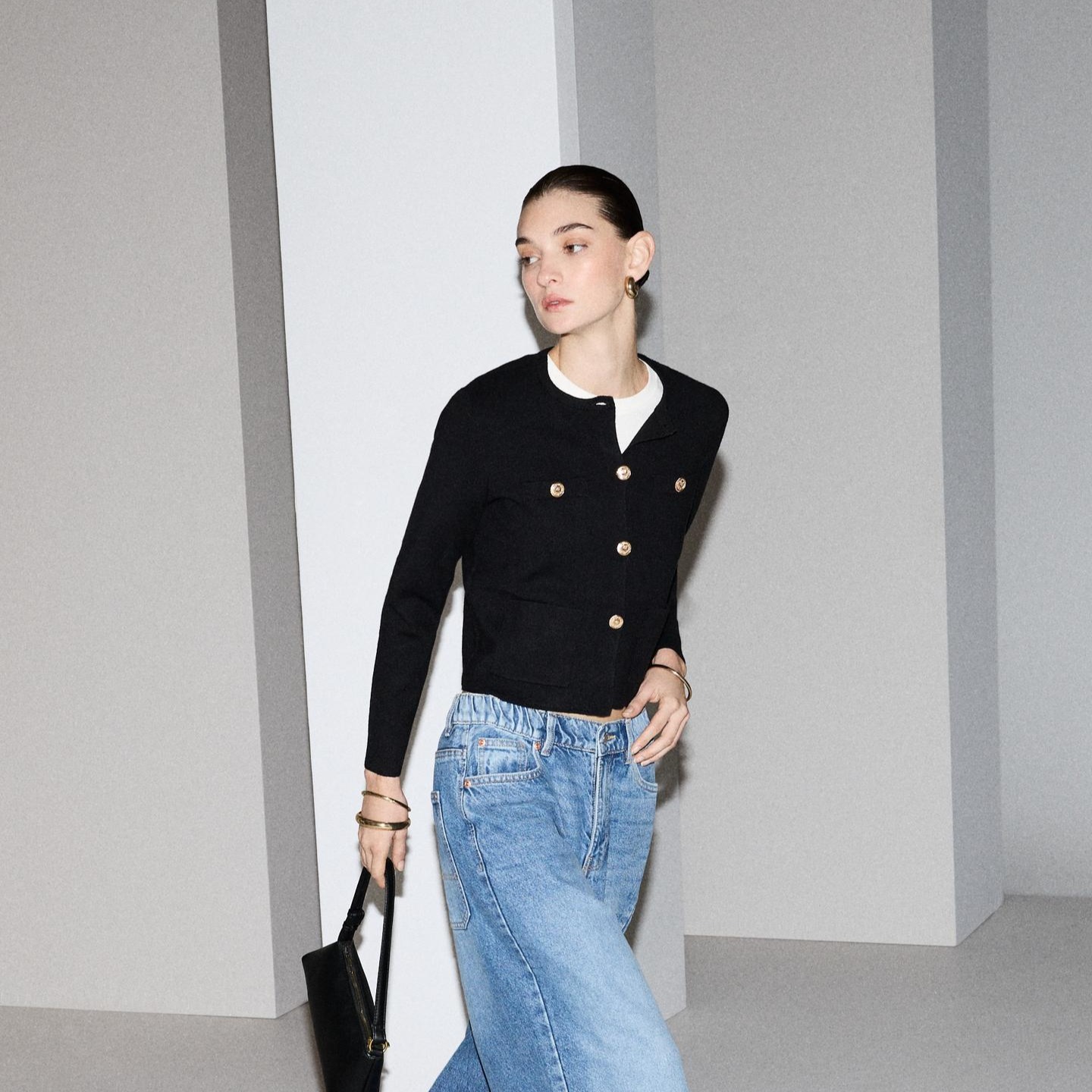 Chaqueta punto bolsillos

