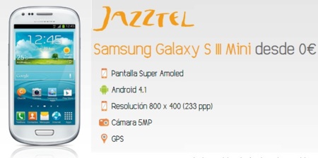 Precios Samsung Galaxy SIII Mini también con Jazztel
