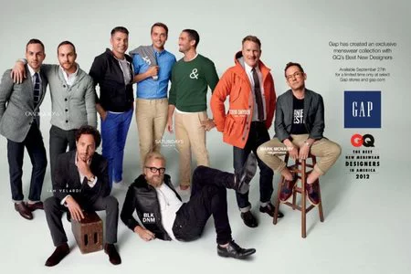 GQ x Gap Best New Menswear Designers in America 2012. Nosotros también queremos colecciones cápsula