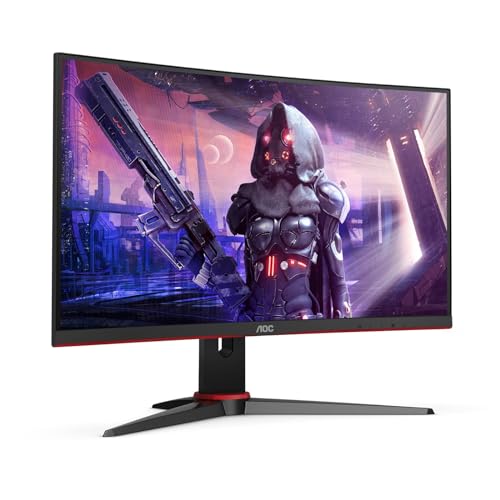 AOC Monitor Gaming C24G2AE/BK- 24" Curved 1500R, Full HD, 165Hz, 1Ms, VA, FreeSync Premium, 1920x1080, 250 cd/m, D-SUB, HDMIx2, Displayport 1x1.2