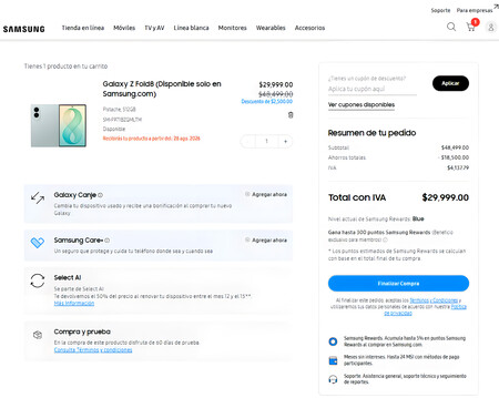 Samsung Descuento Galaxy Z Fold8 Preventa Mexico