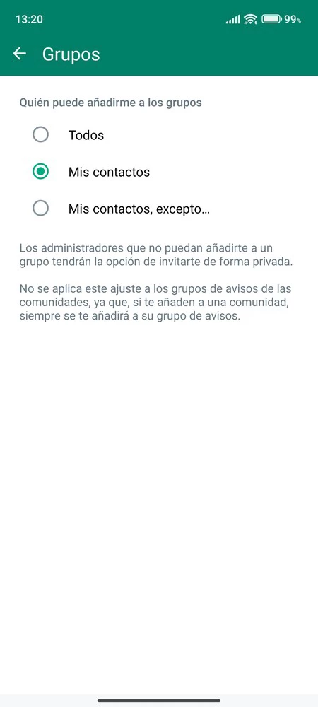 WhatsApp Añadir a Grupos